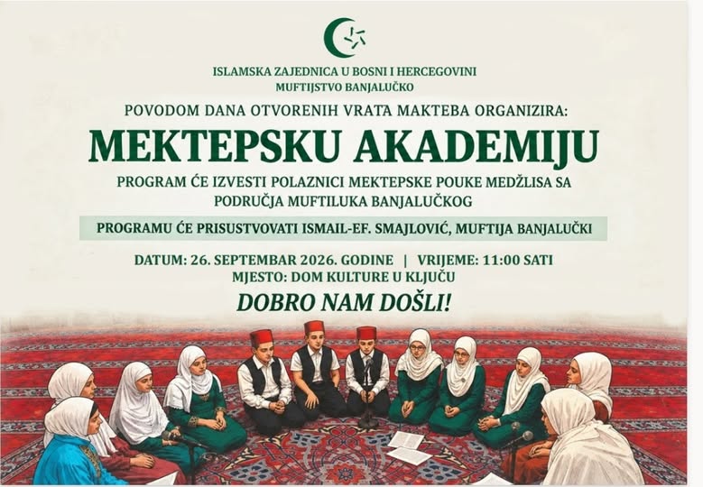 NAJAVA: Mektepska akademija u Ključu